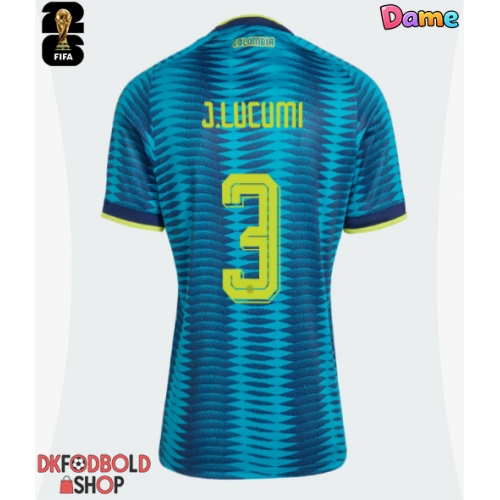 Colombia Jhon Lucumi #3 Udebanetrøje Dame VM 2026 Kort ærmer